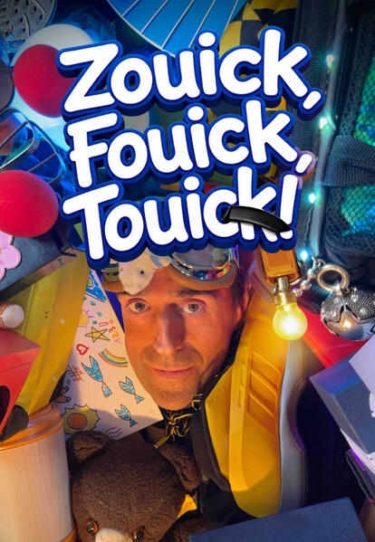Affiche officielle du spectacle de d'imagination de Monsieur Fred, proposée aux entreprises et structures de médiathèque en Normandie